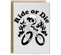 Hippowarehouse Ride or Die Birthday Card A5 Personalised with envelope for him for her Funny Cards for Men and Women Blank inside option