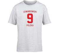 Hippowarehouse Robert Lewandowski 9 Polska Kids Children's Short Sleeve t-Shirt White