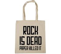Hippowarehouse Rock is Dead. Paper Killed it Tote Shopping Gym Beach Bag 42cm x38cm, 10 litres