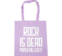 Hippowarehouse Rock is Dead. Paper Killed it Tote Shopping Gym Beach Bag 42cm x38cm, 10 litres