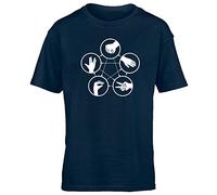 Hippowarehouse Rock Paper Scissors Lizard Spock Kids Children's Short Sleeve t-Shirt Navy Blue