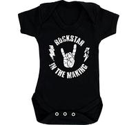Hippowarehouse Rockstar in The Making baby vest bodysuit (short sleeve) boys girls