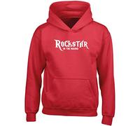 Hippowarehouse Rockstar in The Making Kids Children's Unisex Hoodie Hooded top Red