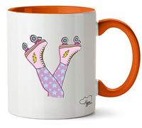 Hippowarehouse Roller Skate Upside Down Printed Mug Various Colour Options Ceramic Cup Kitchenware 11oz
