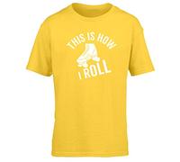 Hippowarehouse Roller Skates This is How I roll Kids Short Sleeve t-Shirt