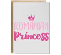 Hippowarehouse Romanian princess Birthday Card A5 Personalised with envelope for him for her Funny Cards for Men and Women Blank inside option