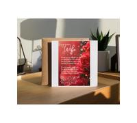 Hippowarehouse Romantic To My Wonderful Wife Personalised Card. 15cm x 15cm with envelope for him for her Funny Cards for Men and Women Blank inside option