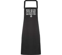 Hippowarehouse Roses are red, violets are blue, I'm gluten free, how about you? Apron kitchen cooking painting DIY onesize adult