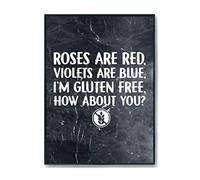 Hippowarehouse Roses are red, violets are blue, I'm gluten free, how about you? Printed Poster A3 Wall Art Design Classroom Room Gym Office Décor