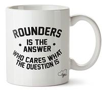Hippowarehouse Rounders is The Answer Who Cares What The Question is Printed Mug Cup Ceramic 10oz