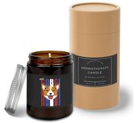Hippowarehouse Royal Corgi Jubilee Celebration Queen Elizabeths Dog Candle Aromatherapy 40hr Scented Gift Set Anxiety Relief Sleep Vegan 200g LG