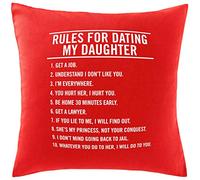 Hippowarehouse rules for dating my daughter Printed bedroom accessory cushion cover case 41x41cm