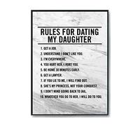 Hippowarehouse rules for dating my daughter Printed Poster A4 Wall Art Design Classroom Room Gym Office DÃƒ©cor