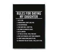 Hippowarehouse rules for dating my daughter Printed Poster A4 Wall Art Design Classroom Room Gym Office DÃƒ©cor