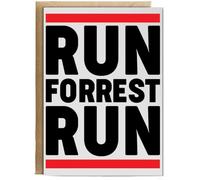 Hippowarehouse Run forrest run Birthday Card A5 Personalised with envelope for him for her Funny Cards for Men and Women Blank inside option