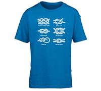 Hippowarehouse Sailing Knots Kids Short Sleeve t-Shirt Sapphire Blue