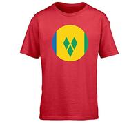 Hippowarehouse Saint Vincent and The Grenadines Flag Kids Children's Short Sleeve t-Shirt