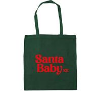 Hippowarehouse Santa Baby xx Classic Christmas Red for Her Tote Shopping Gym Beach Bag 42cm x38cm, 10 litres