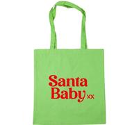 Hippowarehouse Santa Baby xx Classic Christmas Red for Her Tote Shopping Gym Beach Bag 42cm x38cm, 10 litres