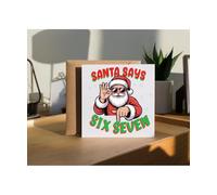 Hippowarehouse Santa says six seven Personalised Card. 15cm x 15cm with envelope for him for her Funny Cards for Men and Women Blank inside option