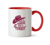 Hippowarehouse Save a Horse, Ride a Cowboy #2 Printed Mug Various Colour Options Ceramic Cup Kitchenware 11oz
