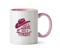 Hippowarehouse Save a Horse, Ride a Cowboy #2 Printed Mug Various Colour Options Ceramic Cup Kitchenware 11oz