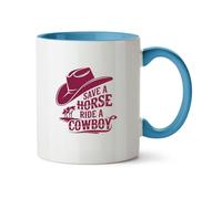 Hippowarehouse Save a Horse, Ride a Cowboy #2 Printed Mug Various Colour Options Ceramic Cup Kitchenware 11oz