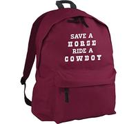 HippoWarehouse Save a Horse Ride a Cowboy Backpack ruck Sack Dimensions: 31 x 42 x 21 cm Capacity: 18 litres