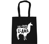 Hippowarehouse Save the Drama for Your Llama Tote Shopping Gym Beach Bag 42cm x38cm, 10 litres