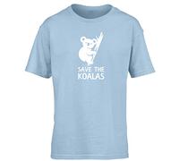 Hippowarehouse Save the Koalas Kids Children's Short Sleeve t-Shirt Light Blue