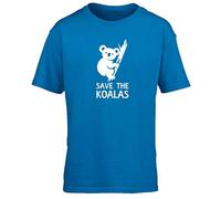 Hippowarehouse Save The Koalas Kids Children's Short Sleeve t-Shirt Sapphire Blue
