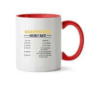 Hippowarehouse Scaffolder Hourly Rate Printed Mug Various Colour Options Ceramic Cup Kitchenware 11oz