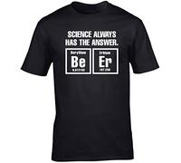 Hippowarehouse Science Always has The Answer Beer Element Unisex Short Sleeve t-Shirt (Specific Size Guide in Description) Black