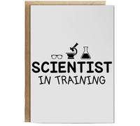 Hippowarehouse Scientist in training Birthday Card A5 Personalised with envelope for him for her Funny Cards for Men and Women Blank inside option