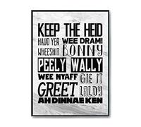 Hippowarehouse Scottish sayings Printed Poster A4 Wall Art Design Classroom Room Gym Office Décor