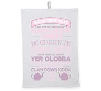 Hippowarehouse Scouse house rules Tea Towel Eco Printed Dish Cloth Kitchen accessory 50cmx70cm 100% Cotton