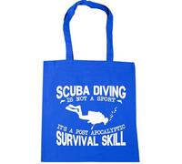 Hippowarehouse Scuba Diving is Not a Sport It's a Post Apocalyptic Survival Skill Tote Shopping Gym Beach Bag 42cm x38cm, 10 litres