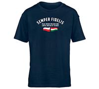 Hippowarehouse Semper Fidelis Polak Wegier dwa bratanki (Always Faithful Polish Hungarian Brothers) Kids Children's Short Sleeve t-Shirt Navy Blue