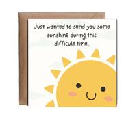 Hippowarehouse Sending Sunshine thinking of you Personalised Card. 15cm x 15cm with envelope for him for her Funny Cards for Men and Women Blank inside option