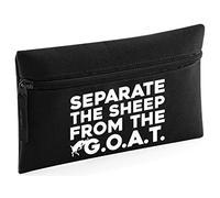 Hippowarehouse Separate The Sheep from The G.O.A.T Printed Pencil Case Desk Organiser College School University 21x14cm 0.5 litres