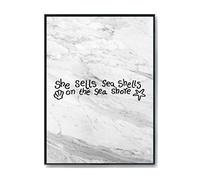 Hippowarehouse She Sells Sea Shells on the Sea Shore Printed Poster A4 Wall Art Design Classroom Room Gym Office DÃƒ©cor