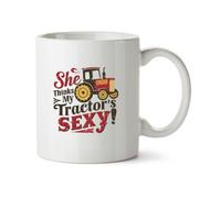 Hippowarehouse She Thinks My tractor's Sexy Printed Mug Various Colour Options Ceramic Cup Kitchenware 11oz