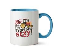 Hippowarehouse She Thinks My tractor's Sexy Printed Mug Various Colour Options Ceramic Cup Kitchenware 11oz