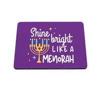 Hippowarehouse Shine bright like a Menorah printed mouse mat pad accessory black rubber base 240mm x 190mm x 60mm