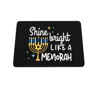 Hippowarehouse Shine bright like a Menorah printed mouse mat pad accessory black rubber base 240mm x 190mm x 60mm