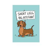 Hippowarehouse short legs, big attitude! Printed Poster A1 Wall Art Design Classroom Room Gym Office Décor