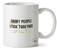Hippowarehouse Short People Stack Together if Enough of us Unite we can be The Ultimate Tall Person Printed Mug Cup Ceramic 10oz