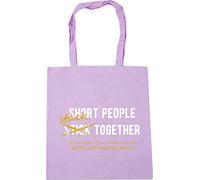 Hippowarehouse Short people stack together if enough of us unite we can be the ultimate tall person Tote Shopping Gym Beach Bag 42cm x38cm, 10 litres