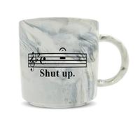 Hippowarehouse Shut up Music Note Printed Mug Various Colour Options Ceramic Cup Kitchenware 11oz
