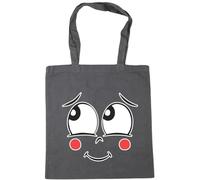 Hippowarehouse Shy Face Tote Shopping Gym Beach Bag 42cm x38cm, 10 litres